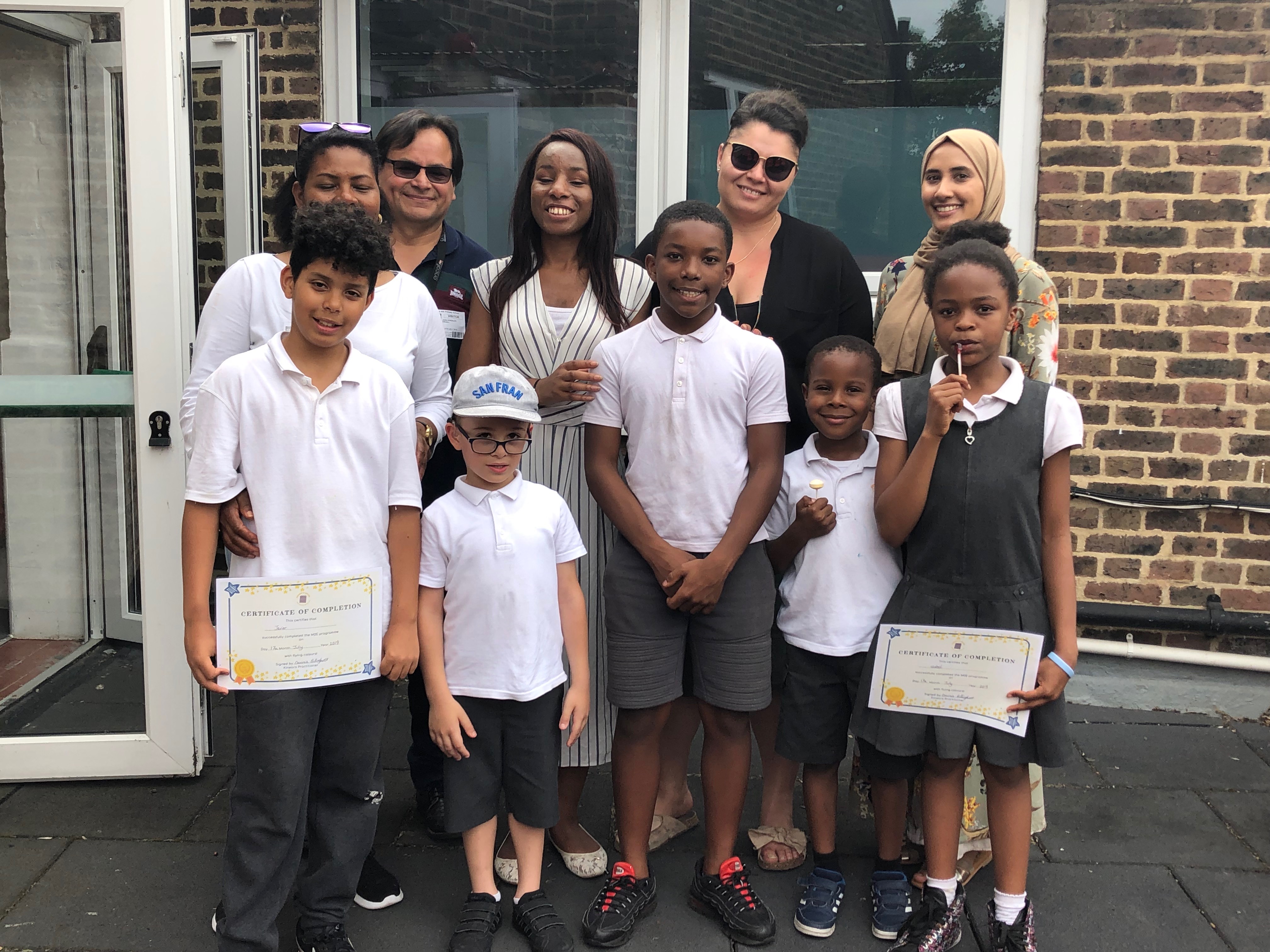 Primary pupils in Hackney celebrate after completing educational and emotional support programme